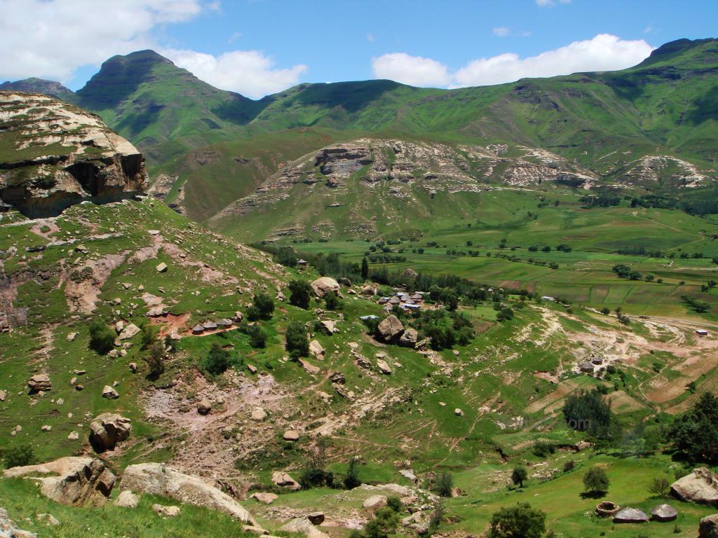 Aerial view of Lesotho