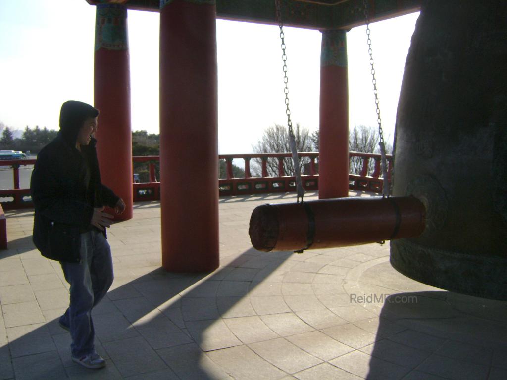 Me ringing the Seokguram Grotto Bell