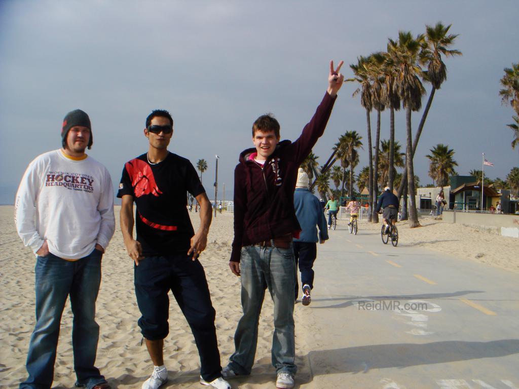 Trent, Sumedh and I on Venice Beach