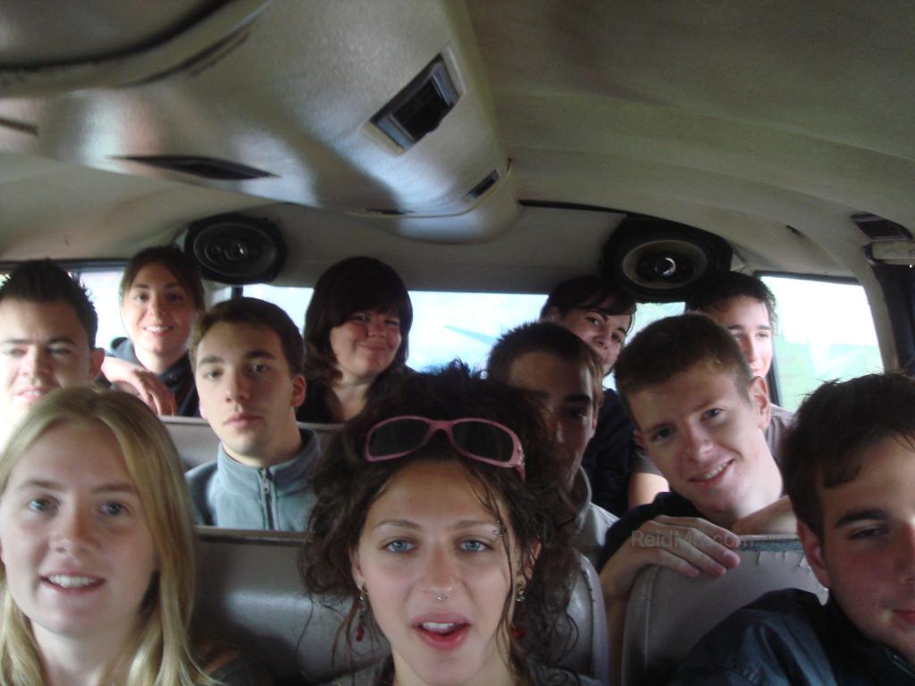 Group photo in the Taxi / Van on the way to Jeffery's Bay.