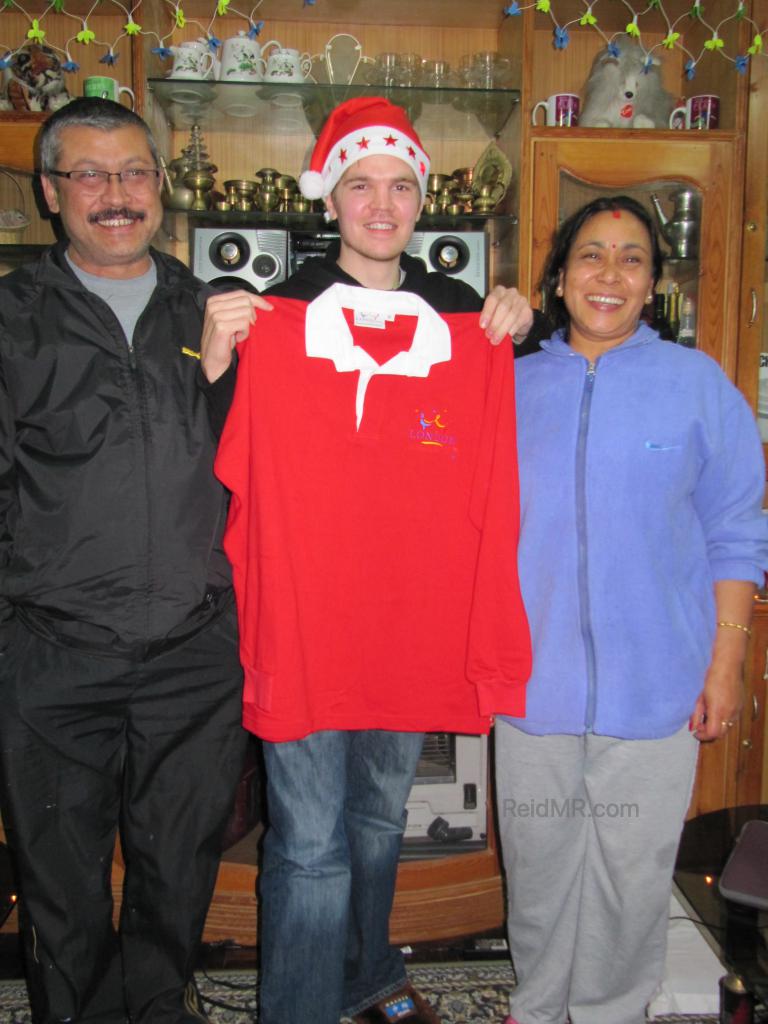 Baa, me and mamu posing during Christmas. 