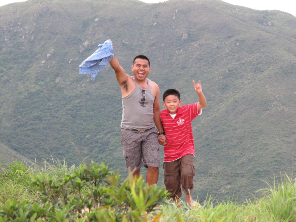 Prakash and Marv nearing the end of the hike at the top