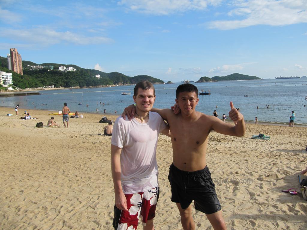 Matsu and I at the beach. 