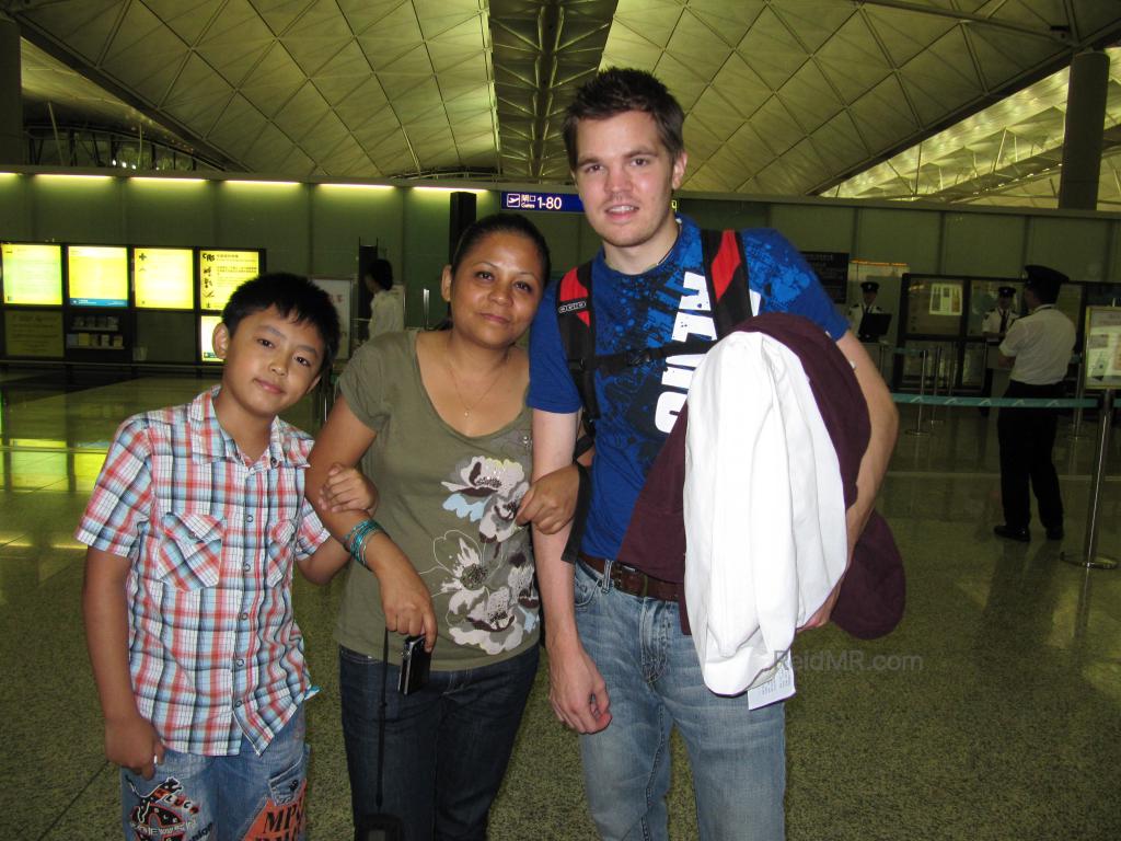 Marv, Likee and I at the airport