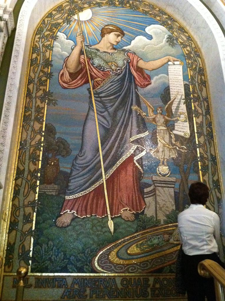 Minerva mosaic by Elihu Vedder at the Library of Congress