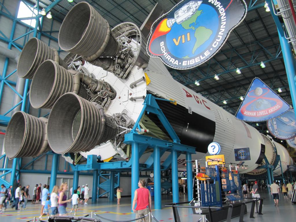 One of the space shuttles engines at NASA