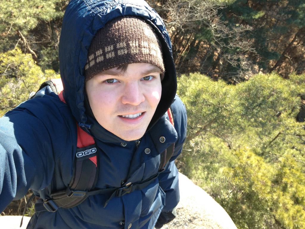 Photo of me by a cliff edge near Gyeongju