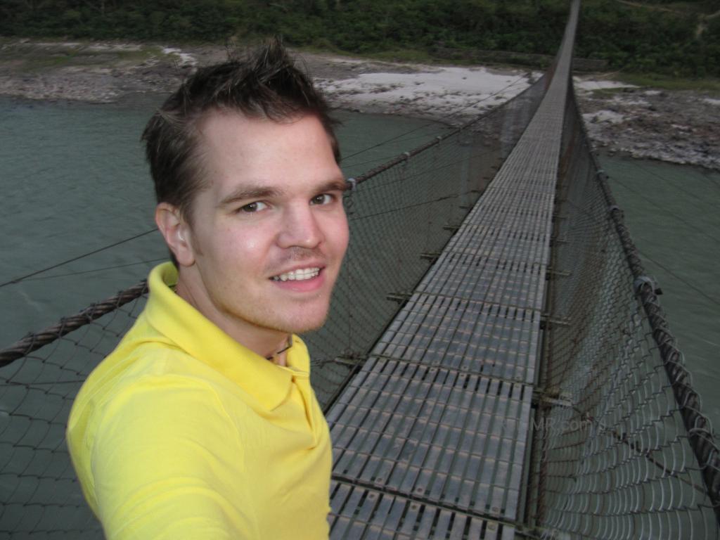 A bridge in Manakamana with me standing on it