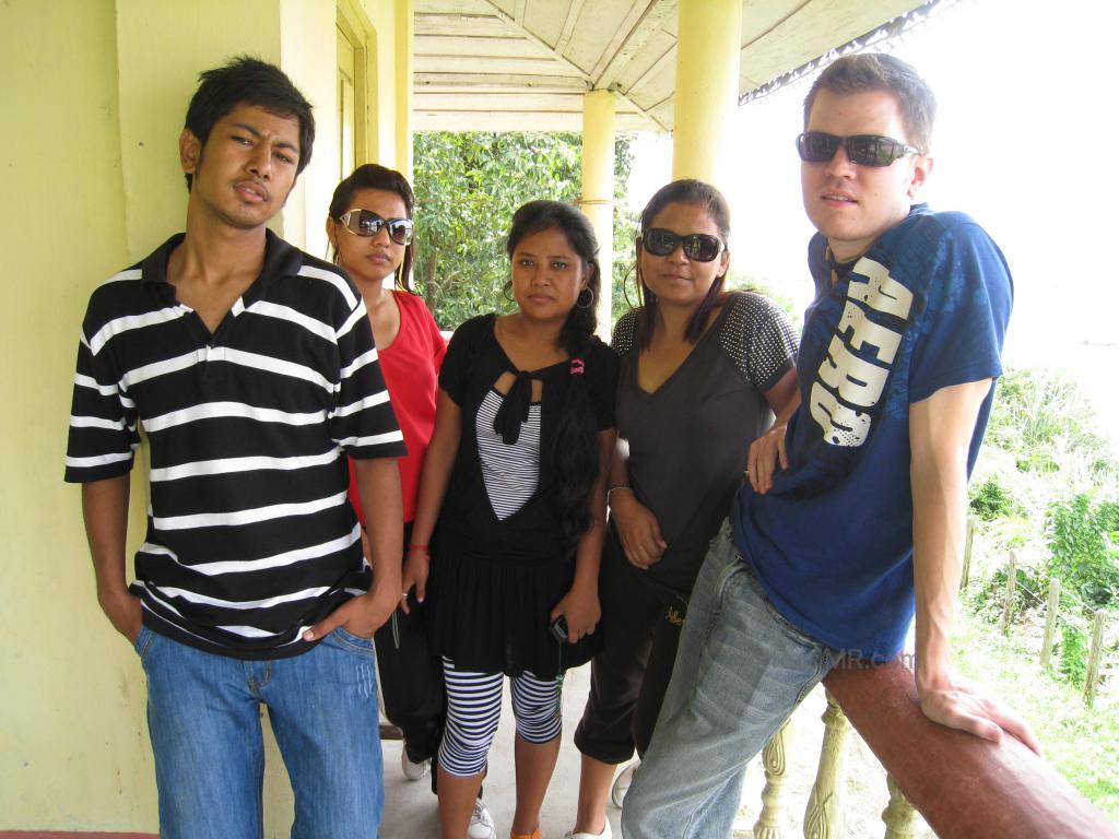 Rojesh, Rojina, ?, Likee and I on the safari